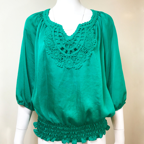 New Alfani Emerald croshet top - Picture 1 of 6